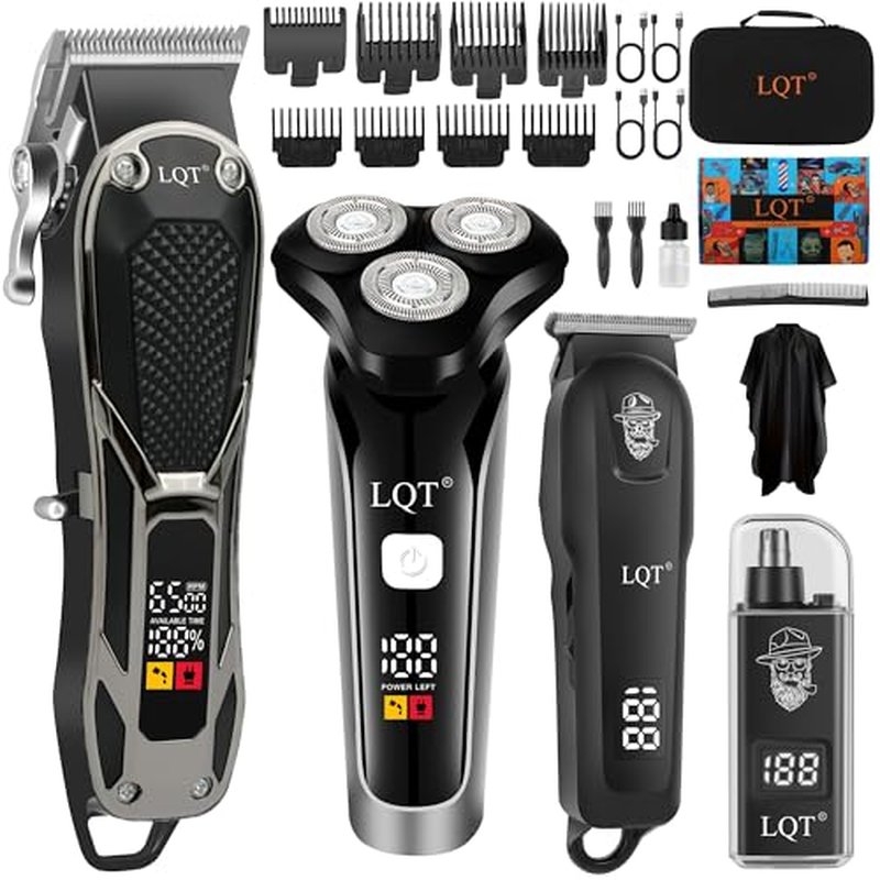 LQT 4-in-1 Cordless Hair Clippers Set for Men - Beard Trimmer & Shaver