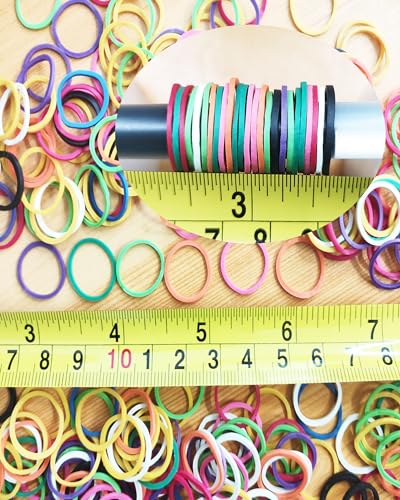 600 Count Mini Rubber Bands for Hair Ties - Soft Elastic Ponytail Holders
