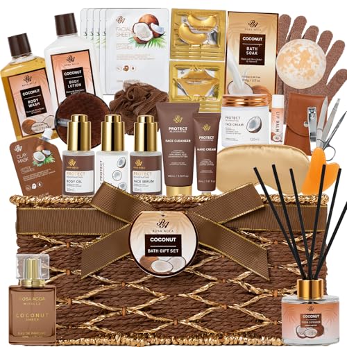 35-Piece Coconut Vanilla Spa Gift Set - Face, Body & Bath Care