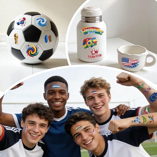 45 Pcs Soccer Temporary Tattoos for Kids & Adults