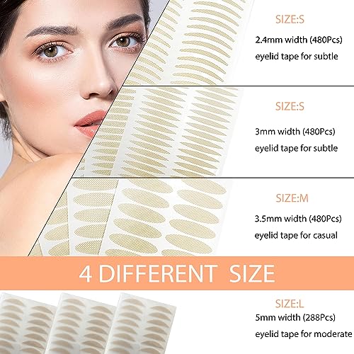 ZMBeautk 1728Pcs Double Eyelid Tape Kit for Natural Eye Lift & Crease Enhancement