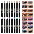 16-Color Waterproof Eyeshadow Stick Set - Matte & Glitter