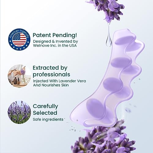 Welnove Lavender 4 Pack Toe Spacers for Pain Relief & Bunion Correction