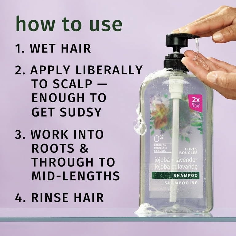 Jojoba & Lavender Curl Shampoo - Natural, Silicone-Free, 33.8 fl oz