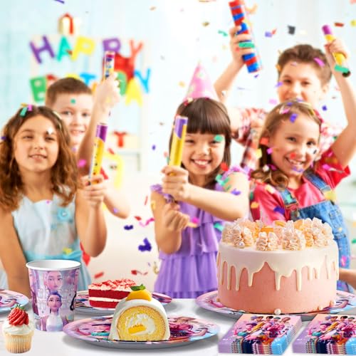 Demon Hunters Birthday Party Supplies Set - 20 Plates, 20 Napkins & Tablecover