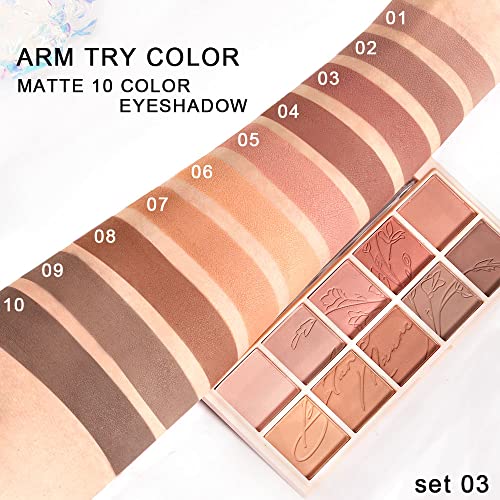 AMY'S DIARY 10-Color Nude Pink Eyeshadow Palette, Matte