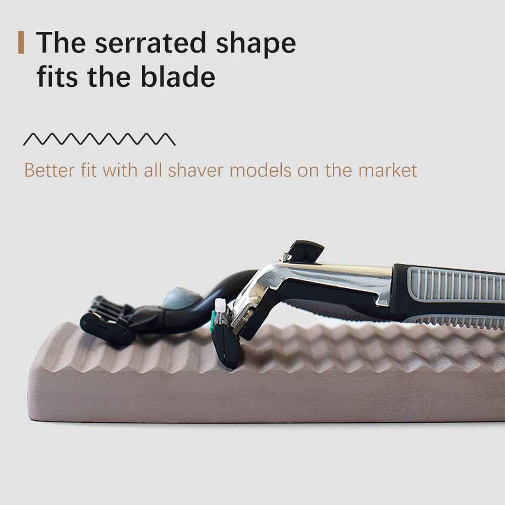 NICITY Diatomite Razor Holder for Shower,Water Absorption Fast Drying Natural Diatomite Tray for Razor Soap Shaving Cream Foam Bottle Face Wash (Light grey)