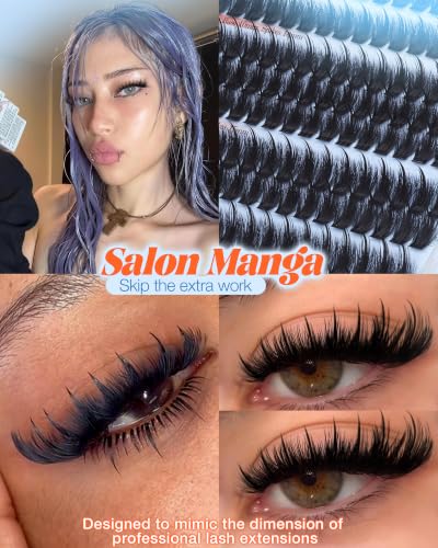 CORUSCATE Fluffy D Curl Lash Clusters with Spikes - 12-18mm