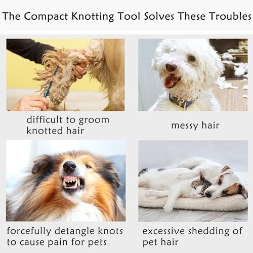 5-Piece Pet Knotting Comb Set for Cats & Dogs - Fur Removal Tool