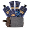 All Natural Bath and Body Spa Gift Basket Set for Men - Ocean Breeze - Luxury Men's Skin Care Kit For Him in Toiletry Bag for Relaxation, Revitalization, Exfoliating, Cleansing