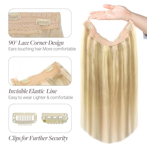 GOO GOO Wire Hair Extensions Human Hair 16 Inch Remy