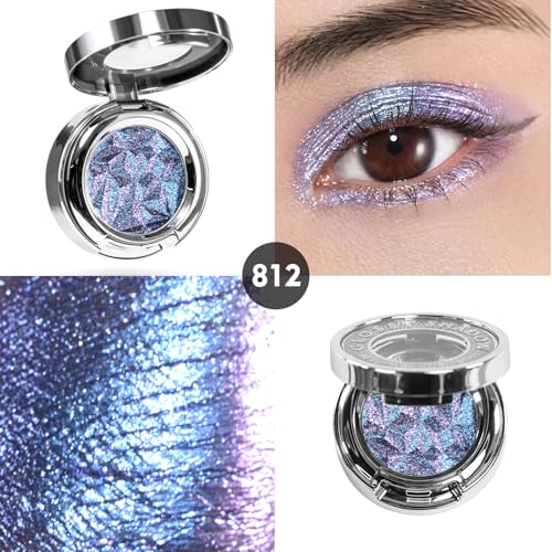 Duochrome Purple Blue Eyeshadow - Shimmer Metallic High-Pigment