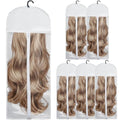 5Pcs Hair Extension Storage Bags with Hanger - Dust-Proof Wig Organizer