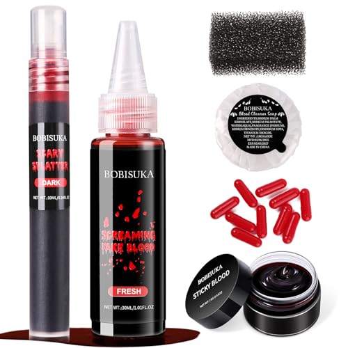 Halloween Fake Blood SFX Makeup Kit – Realistic Spray & Gel