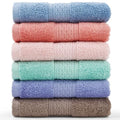Cleanbear 100% Cotton Washcloths 6-Pack, 13x13 inch