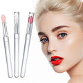 3 Pack Reusable Silicone Lip & Eyeshadow Applicators - Retractable, Washable & Precise