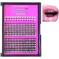 DIY Volume SPIKE Clusters + Bottom Lashes 14-25mm Longest Thickest Eyelash SPIKES 150D D curl Individual Lash Cluster Kit Cluster Spikes