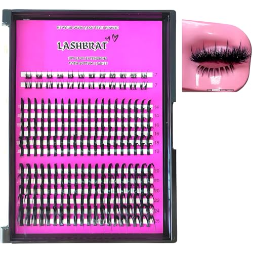DIY Volume SPIKE Clusters + Bottom Lashes 14-25mm Longest Thickest Eyelash SPIKES 150D D curl Individual Lash Cluster Kit Cluster Spikes