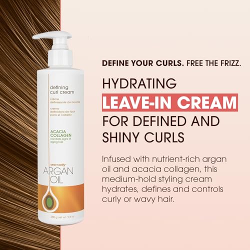 Argan Oil Curl Cream & Leave-In Conditioner for Curly Hair 9.8 oz