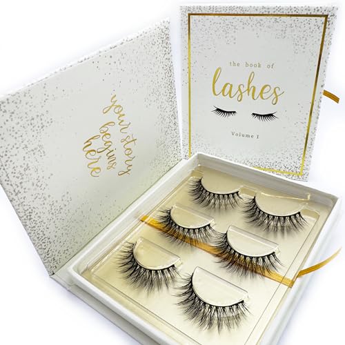 The Book of Lashes: Volume 1 - (Reusable False Eyelashes) - (Cruelty Free) - (3 Pairs)