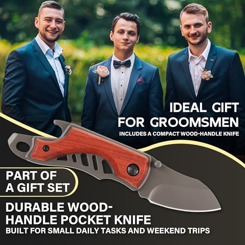 18PCS Groomsmen Gift Set – Whiskey Glasses, Toiletry Bag & Accessories