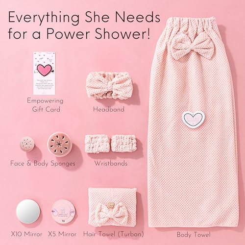 Power Shower Gift Set for Teen Girls | Bath Accessories & Towels