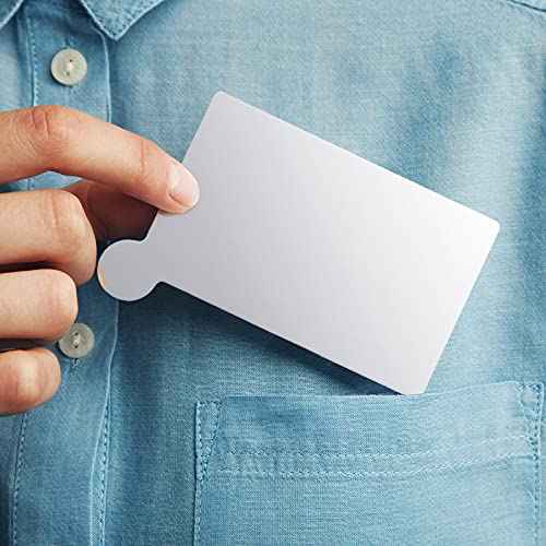 Jetec 10 Pieces Pocket Compact Mirrors Mini Mirror for Purse Wallet Small Handheld Stainless Steel Unbreakable with PU Leather Case for Men Women Travel Camp Signal Makeup(Gold)