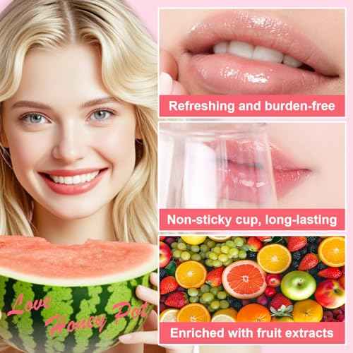 Bee Propolis Strawberry Lip Balm - Hydrating Lip Sleeping Mask for Dry Lips | Strawberry Extract & Propolis | Moisturizing, Exfoliating Lip Treatment in Honey Pot