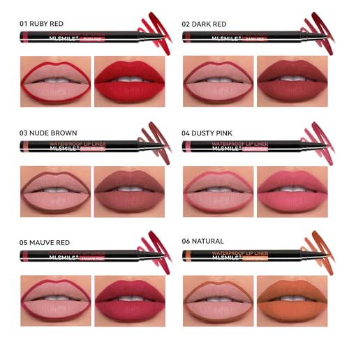 Longwear Liquid Lip Liner Pen Set - 24 Hour Waterproof Matte