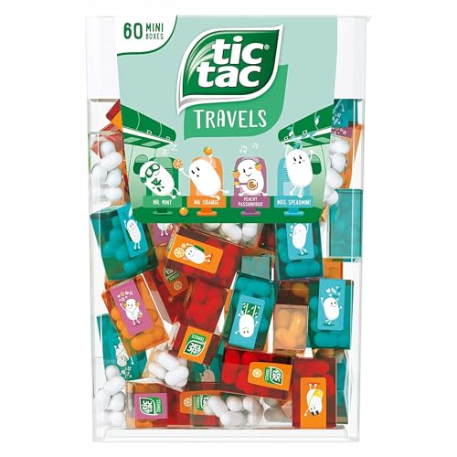 Tic Tac Variety Pack - 60 Mini Boxes of Mint, Orange, & More