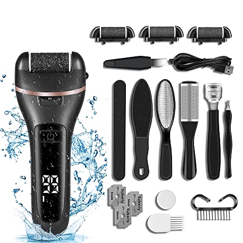 Rechargeable Electric Callus Remover & 10-Piece Pedicure Set