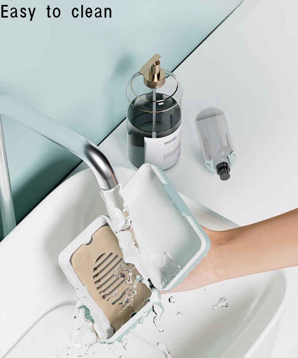 Xxshcdz 3Pcs Travel Soap Case and 3Pcs Toothbrush Travel Case Set,Leakproof Soap Dish with Lid Portable Toothbrush Holder for Traveling, Camping, Bathroom- Waterproof Drawstring Bag for Boot Backpack