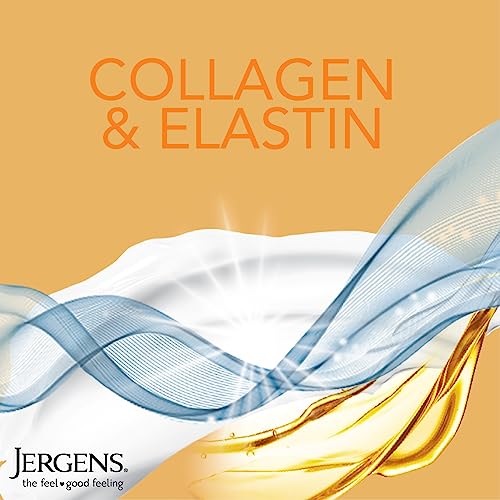 Jergens Skin Firming Body Lotion, Dry Skin Moisturizer with Collagen and Elastin, Deep Moisture, Dermatologist Tested, White 8 Ounces (Pk of 2)