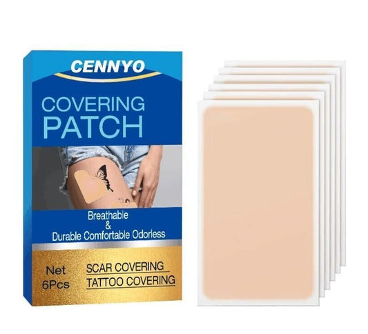 Tattoo-Cover-Up Waterproof-Sweatproof-Sticker-Patch Ultra-Thin-Patch-for-Tattoo-Scar-and-Birthmarks Tattoo-Cover-Up-Tape-for-Light-Skin-Tone, 6 Count (Pack of 1)