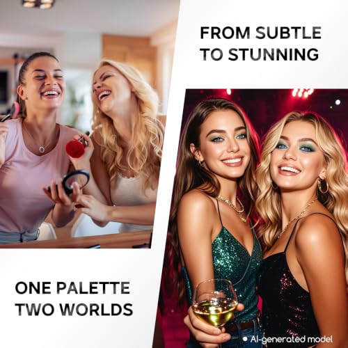 Color Nymph Olive Green Eyeshadow Palette with Matte & Holographic Finishes