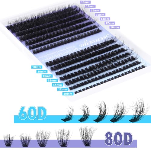 Geeneiya Mink Lash Clusters 10-18MM 280Pcs DIY Extensions