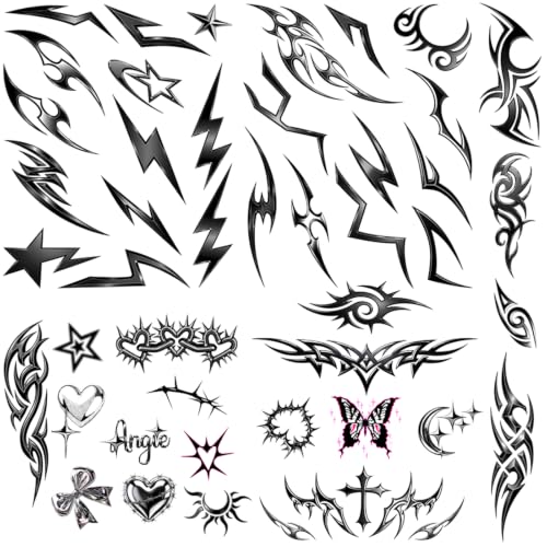 K-Style Demon Mark Temporary Tattoos | 3D Waterproof Y2K Design