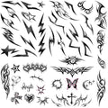 K-Style Demon Mark Temporary Tattoos | 3D Waterproof Y2K Design