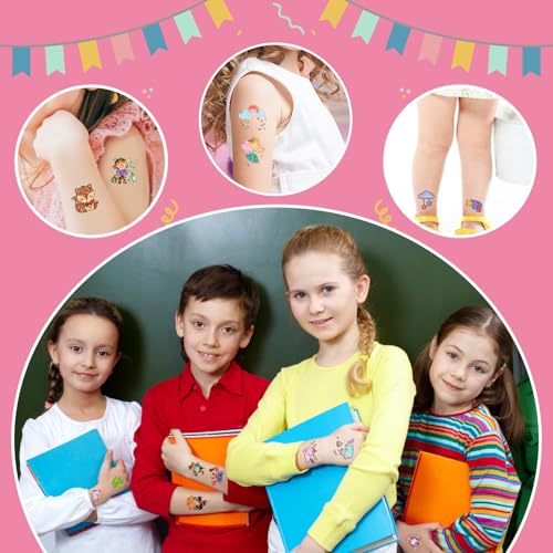 408 Glitter Temporary Tattoos for Kids - Party Favor Stickers
