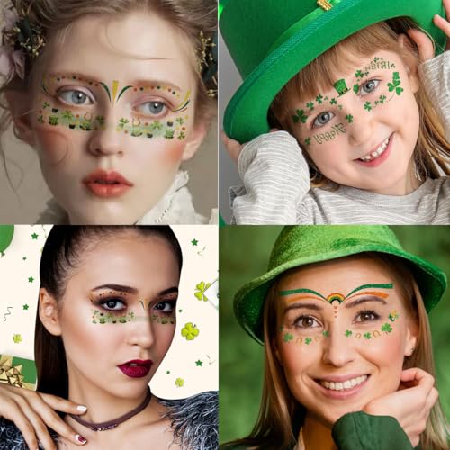St. Patrick's Day Party Accessory Set - 21Pc Tattoo Stickers, Necklaces & Glasses