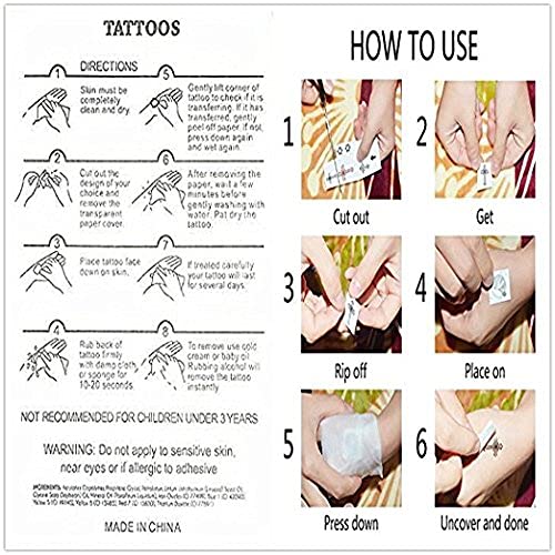 Assorted 9 Sheets Temporary Dragon Tattoos Punk Waterproof Stickers for Women Men Party Favors