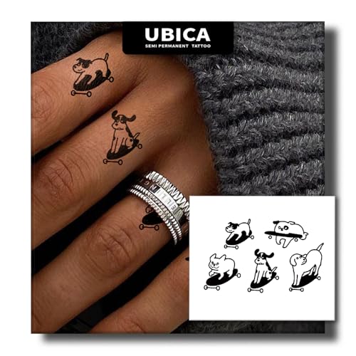 Semi Permanent Tattoos - Dogs Cute Design, 2 Sheets