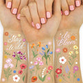 xo, Fetti Wildflower Temporary Tattoos - 82 Pastel Floral Designs