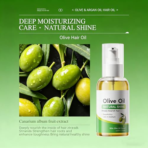 Grospe Olive & Argan Oil Hair Treatment Set for Damaged, Frizzy Hair – 2 x 100ml