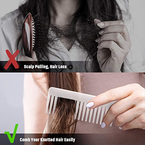 Wide Tooth Detangling Comb for Curly & Wet Hair