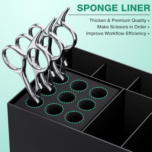 Hair Salon Scissor Holder Box with 6 Compartments