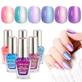 SAVILAND 6-Piece Ombre Nail Polish Set - Quick Dry Pearl Colors