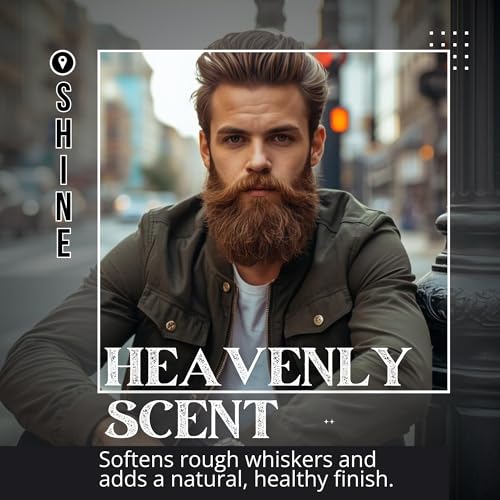 Beard Gains Medium Butter Hold Scented Balm for Men 2oz | Valhalla Luxury Vikings Conditioner | Style, Groom & Grow Facial Hairs W/Organic and Natural Product | MADE IN USA