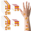 Spanish Flag Temporary Tattoos - 190pc Waterproof Tattoo Stickers