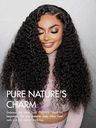 LUVME HAIR 22" Curly Human Hair 5x5 Lace Front Wig Pre-Cut